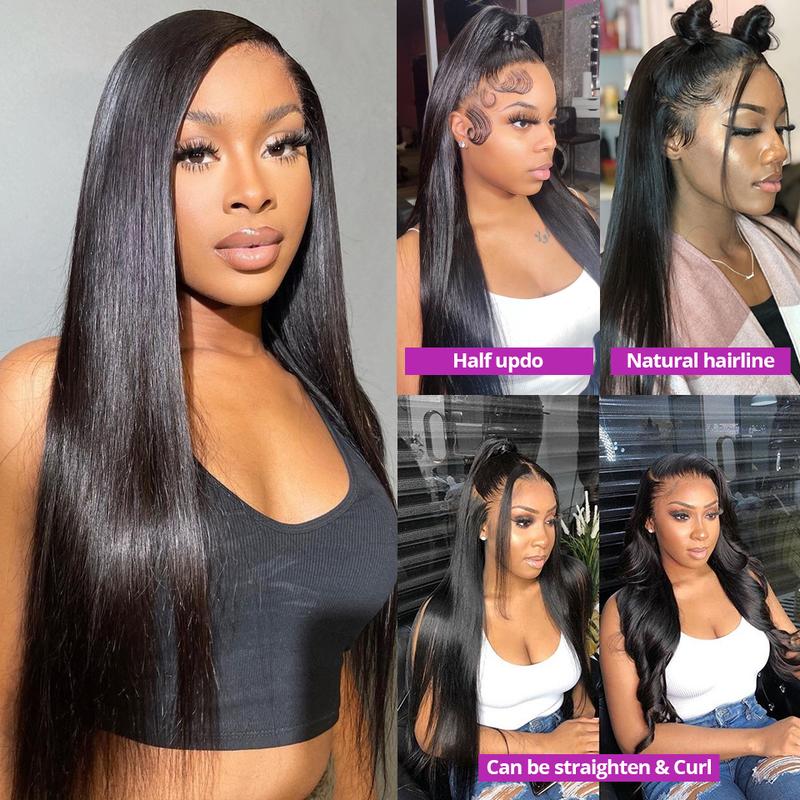 Natural Black Straight Lace Front Human Hair