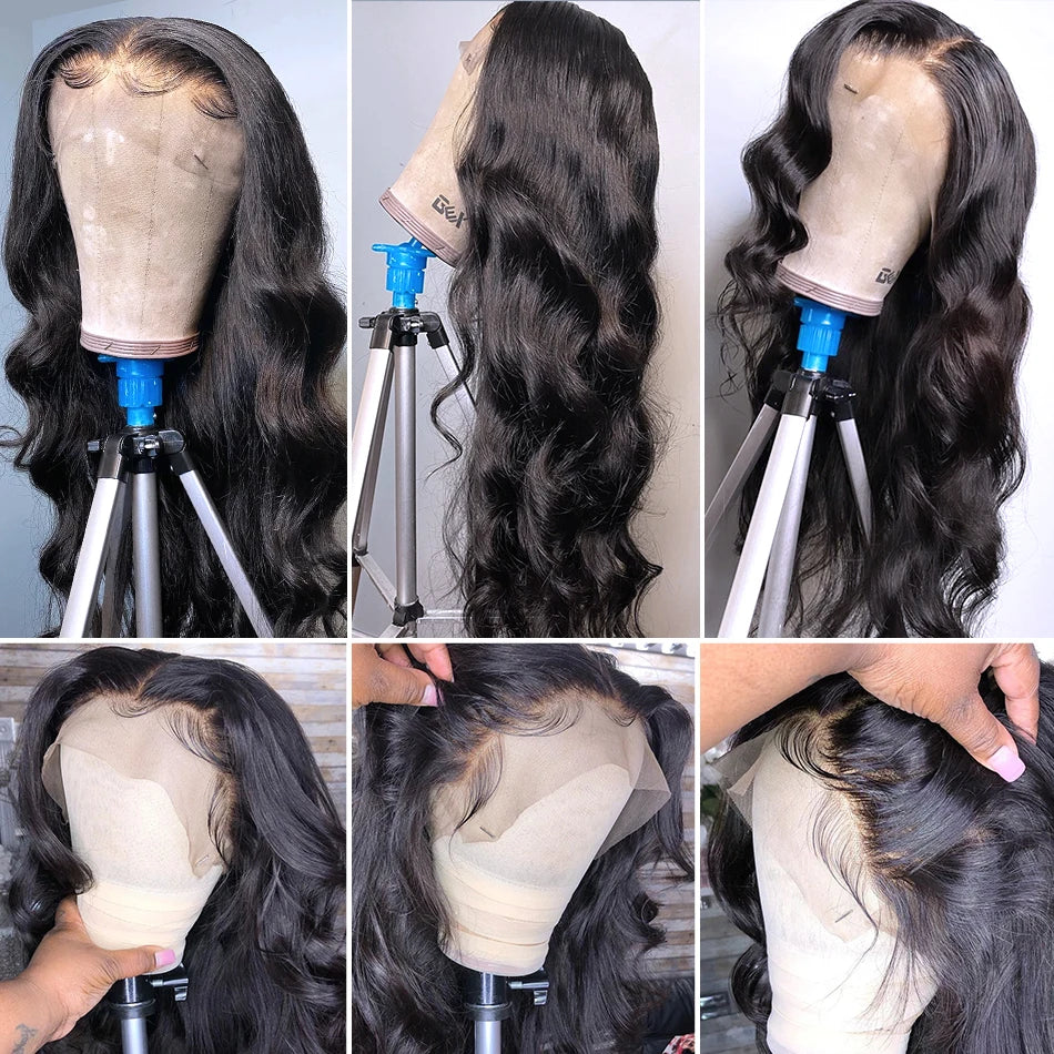 13X6 HD Transparent Lace Front Human Hair Wigs