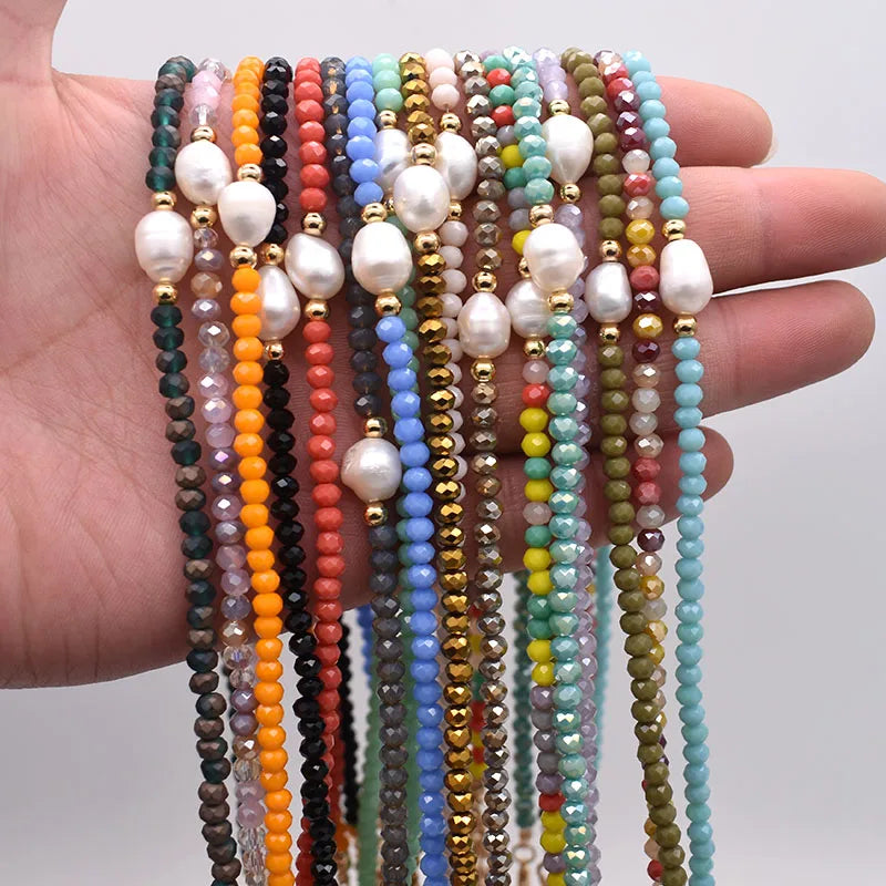 Simple Necklace Natural pearl Statement