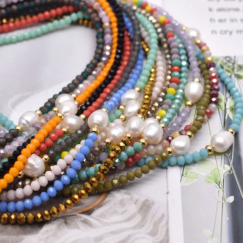 Simple Necklace Natural pearl Statement