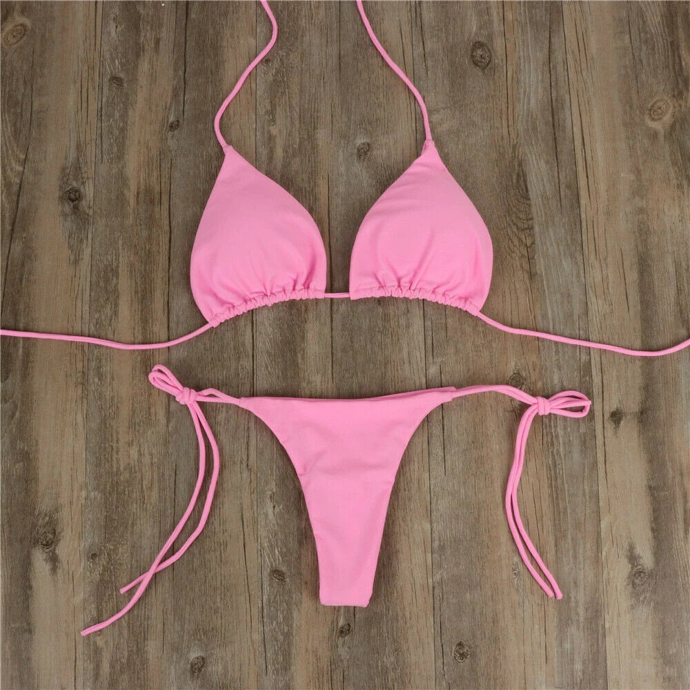 Pink Swimsuit Bikini Women