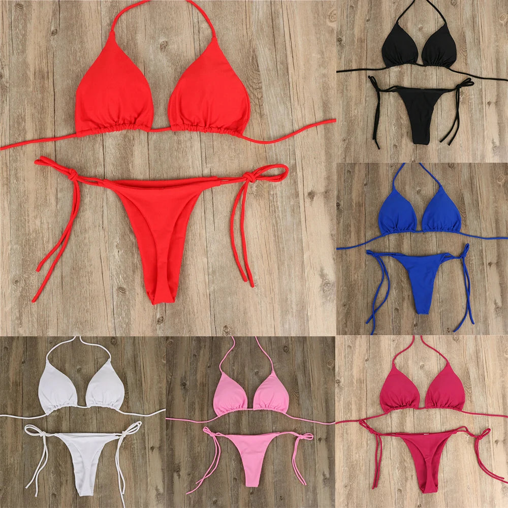 Pink Swimsuit Bikini Women