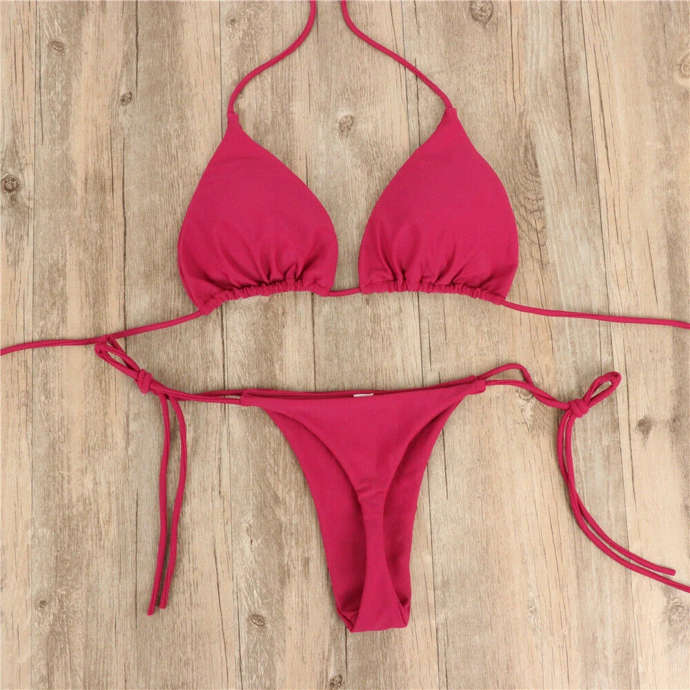 Pink Swimsuit Bikini Women