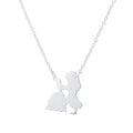 2025 New Movie Jewelry Beauty and the Beast Necklace for Women Prince Princess Pendant Necklaces Lover Accessories Gifts