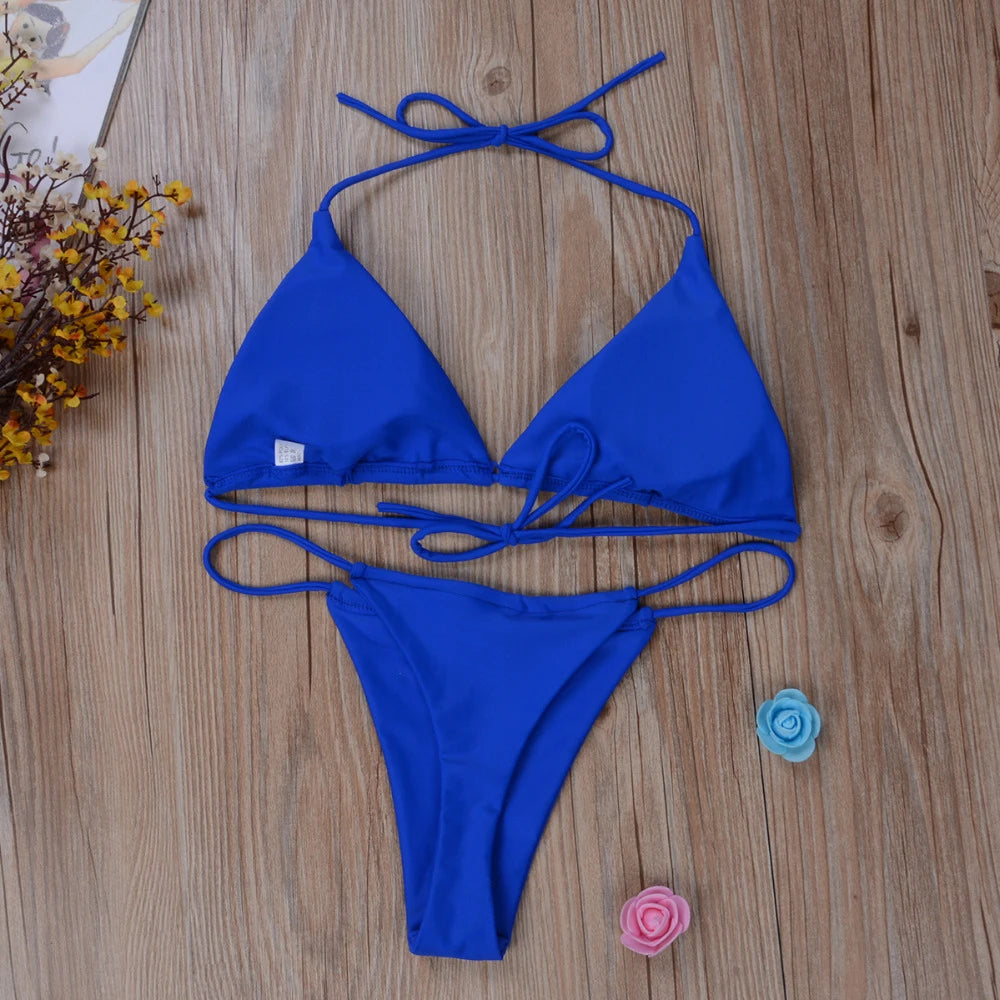 Pink Swimsuit Bikini Women