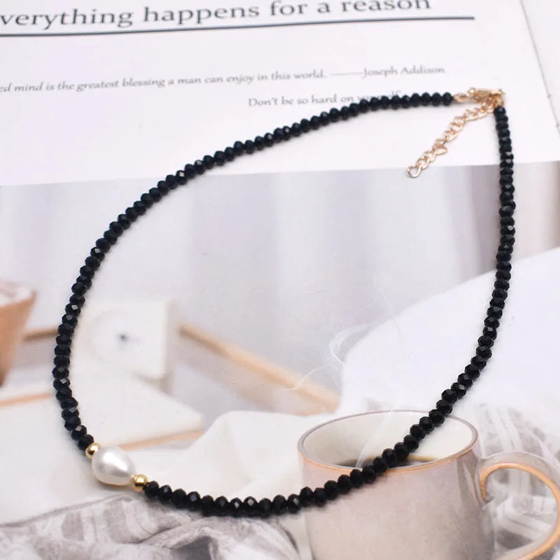 Simple Necklace Natural pearl Statement
