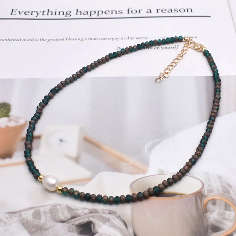 Simple Necklace Natural pearl Statement