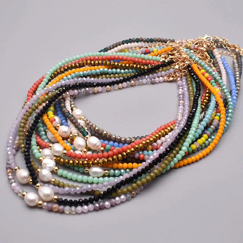 Simple Necklace Natural pearl Statement