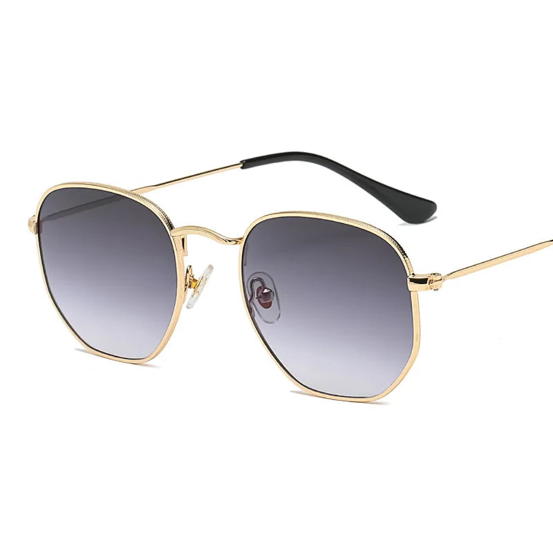 Men Sunglases Hexagon Sun glasses