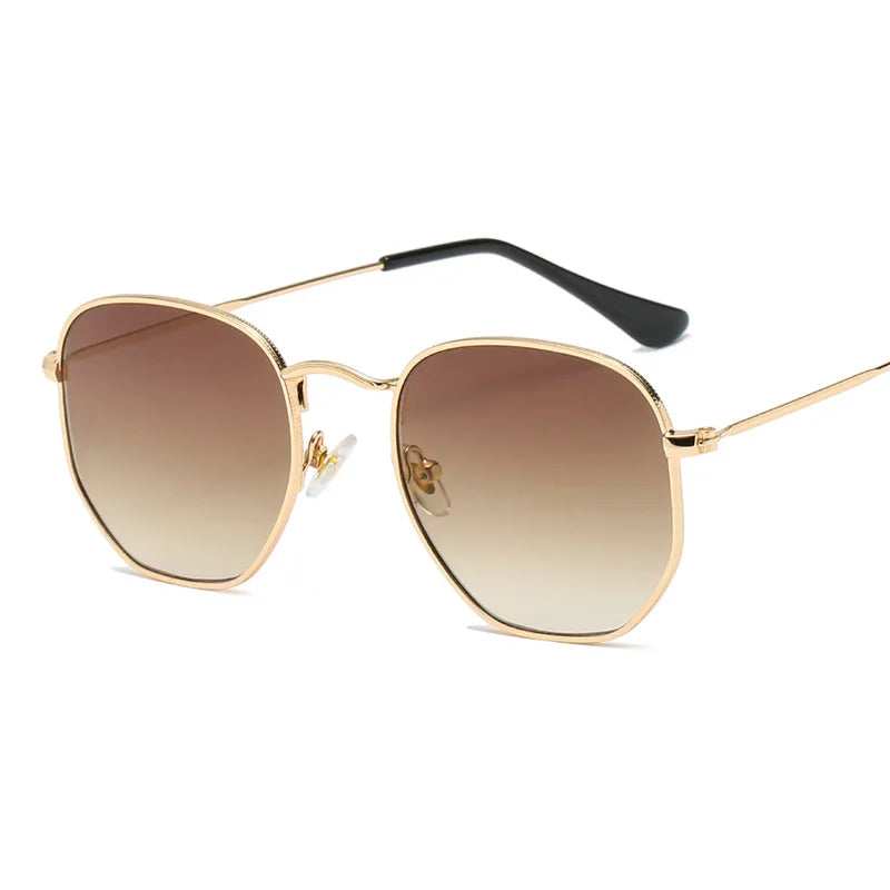 Men Sunglases Hexagon Sun glasses