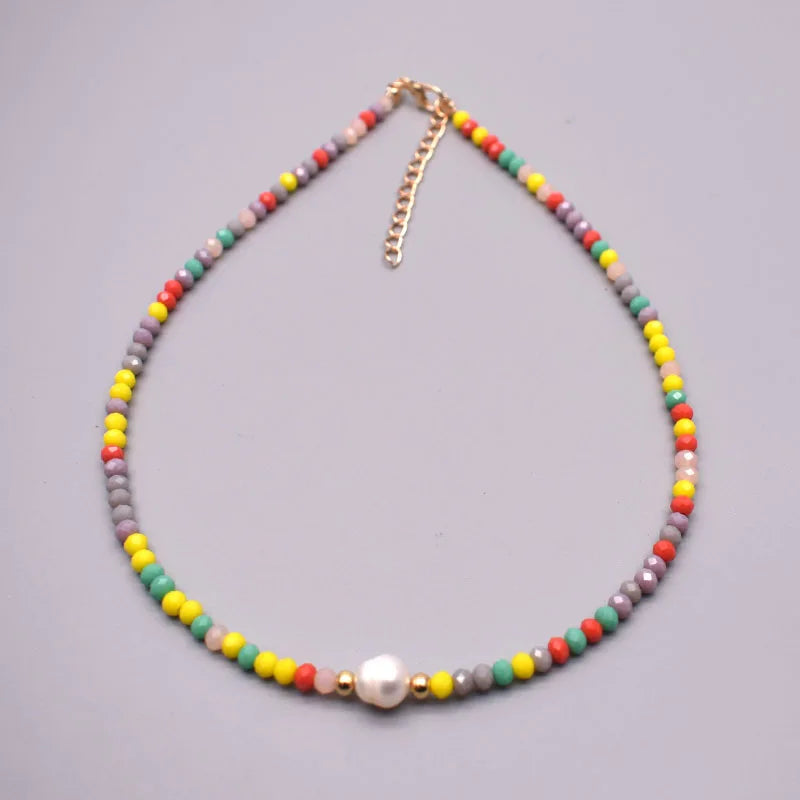 Simple Necklace Natural pearl Statement