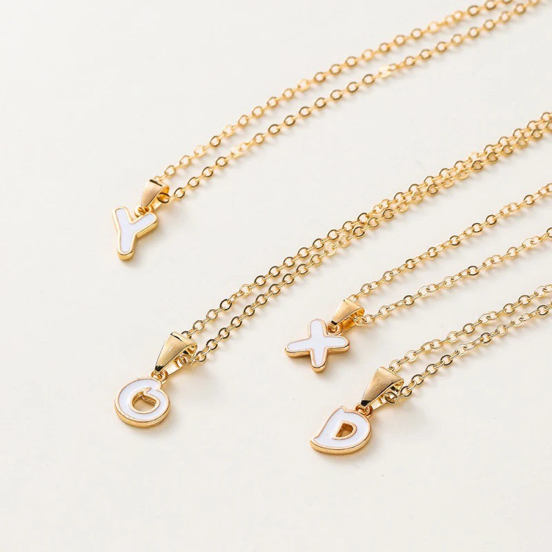 Name Initial Necklace For Women