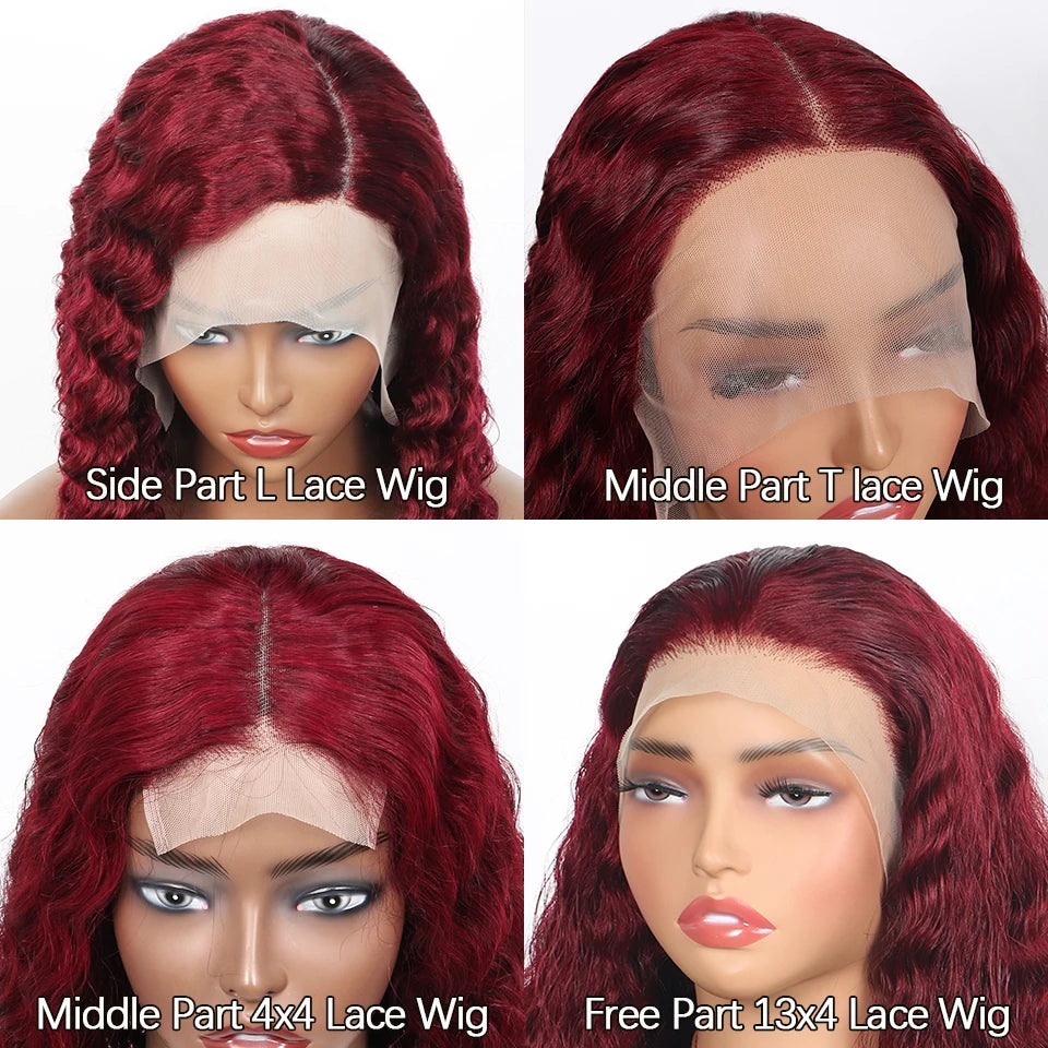 99j Burgundy Deep Bob Wig