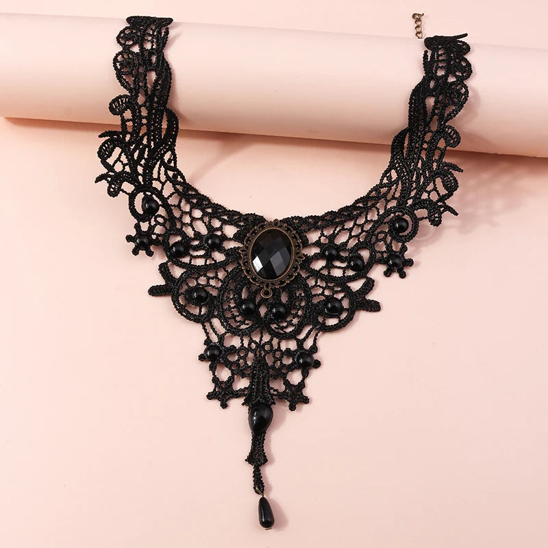 Elegant Black Lace Necklace
