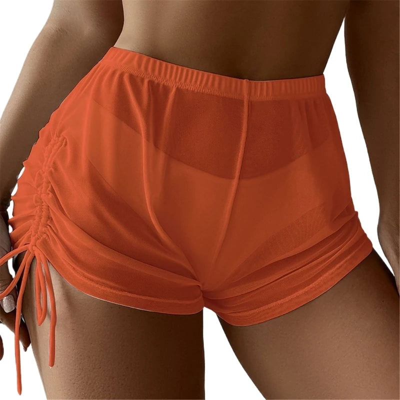 Womens Swim Shorts Solid Color
