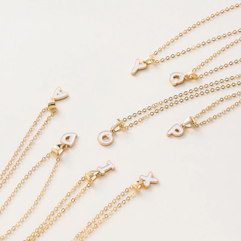 Name Initial Necklace For Women
