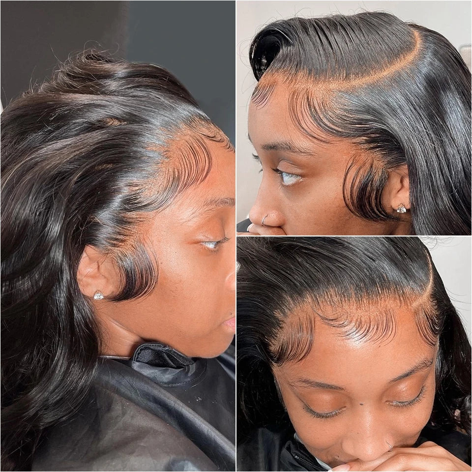 13X6 HD Transparent Lace Front Human Hair Wigs