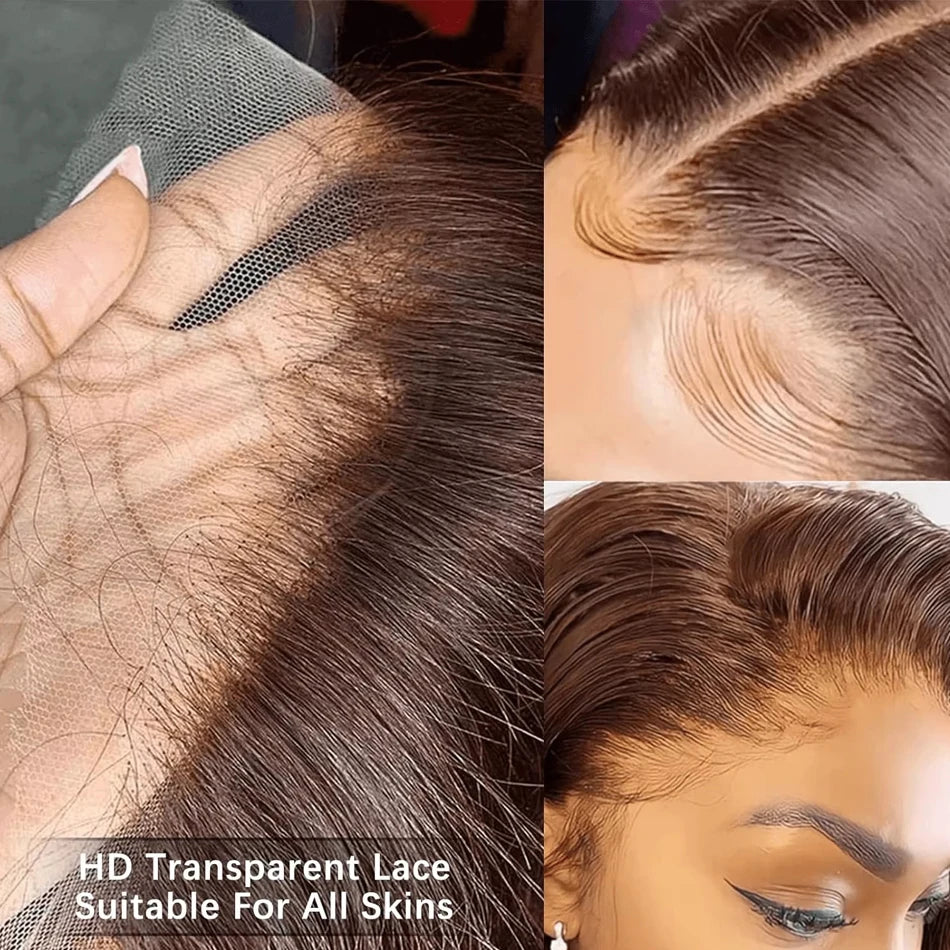 Brown Colored 13x6 Lace Front Human Hair