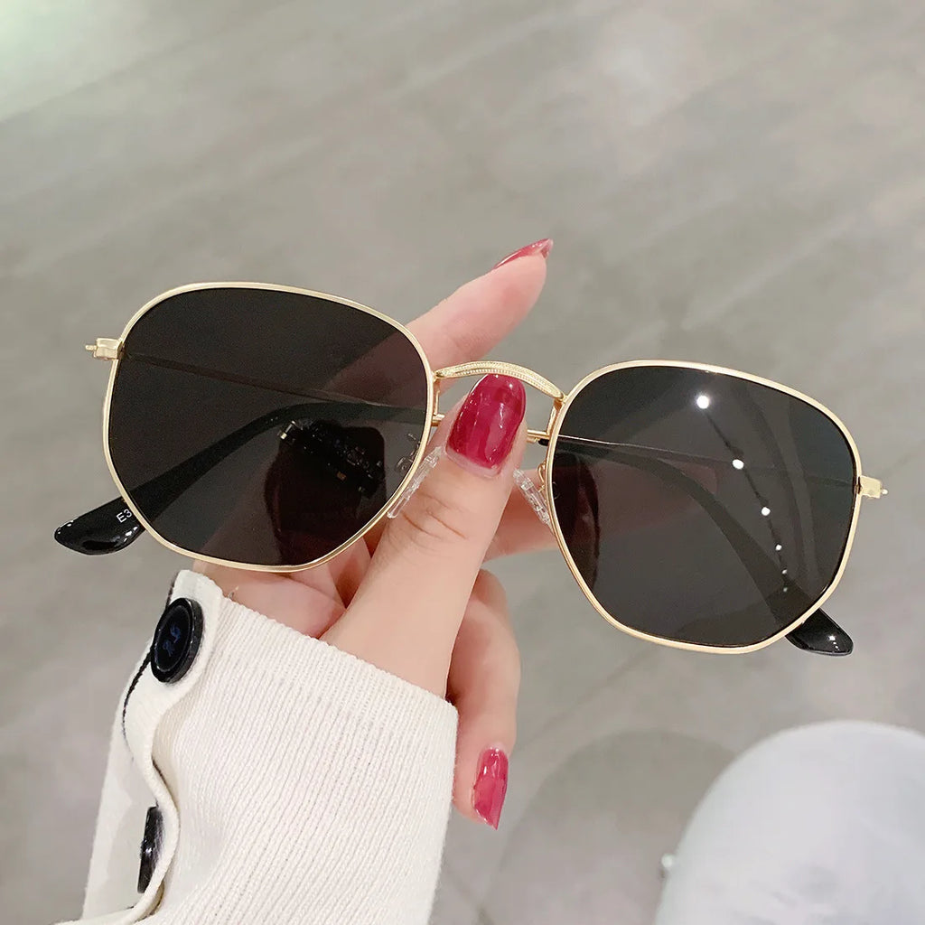 Men Sunglases Hexagon Sun glasses