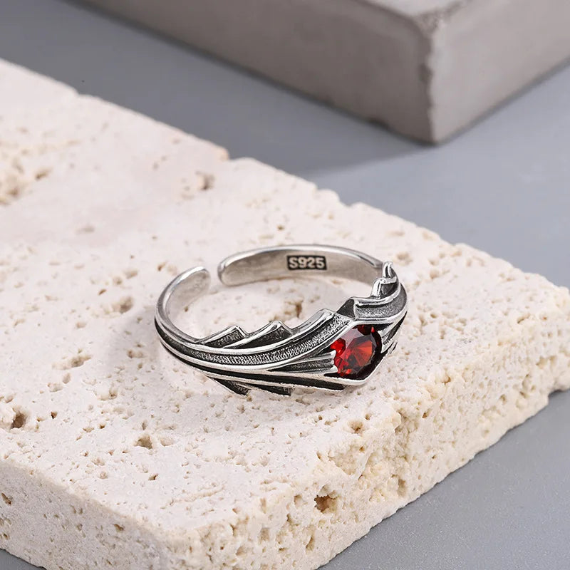 925 Sterling Silver Red