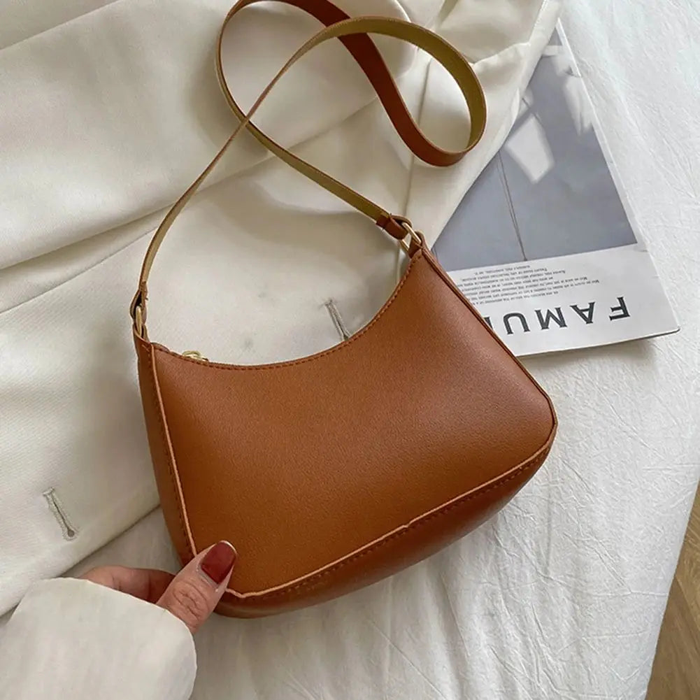 Fashionable and Trendy Solid-Color Handbag