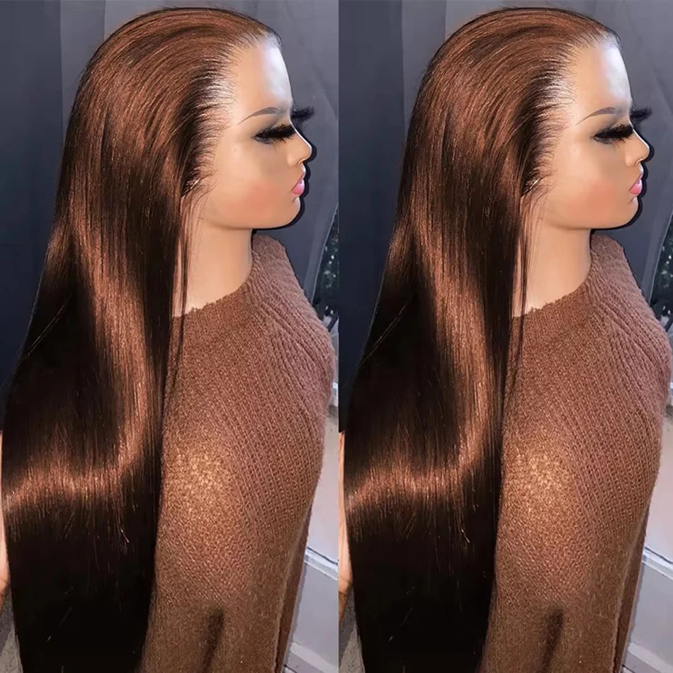 Brown Colored 13x6 Lace Front Human Hair