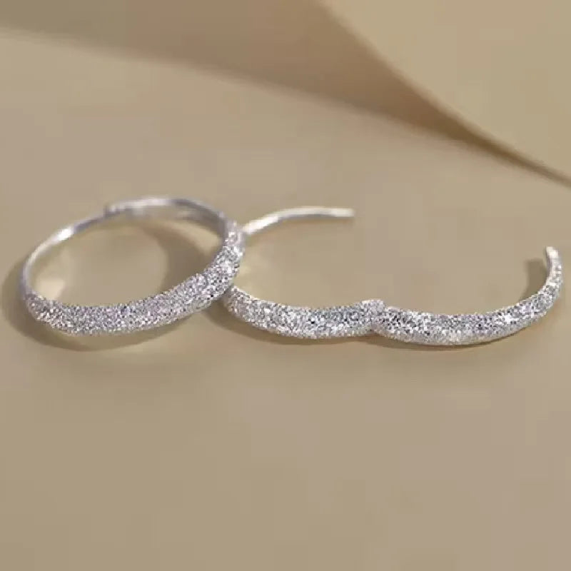 Retro shiny women's earrings