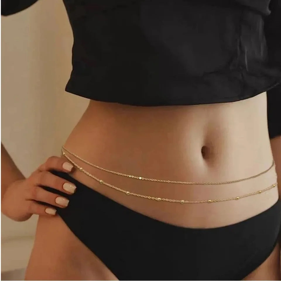 Simple Beaded Belly Chains