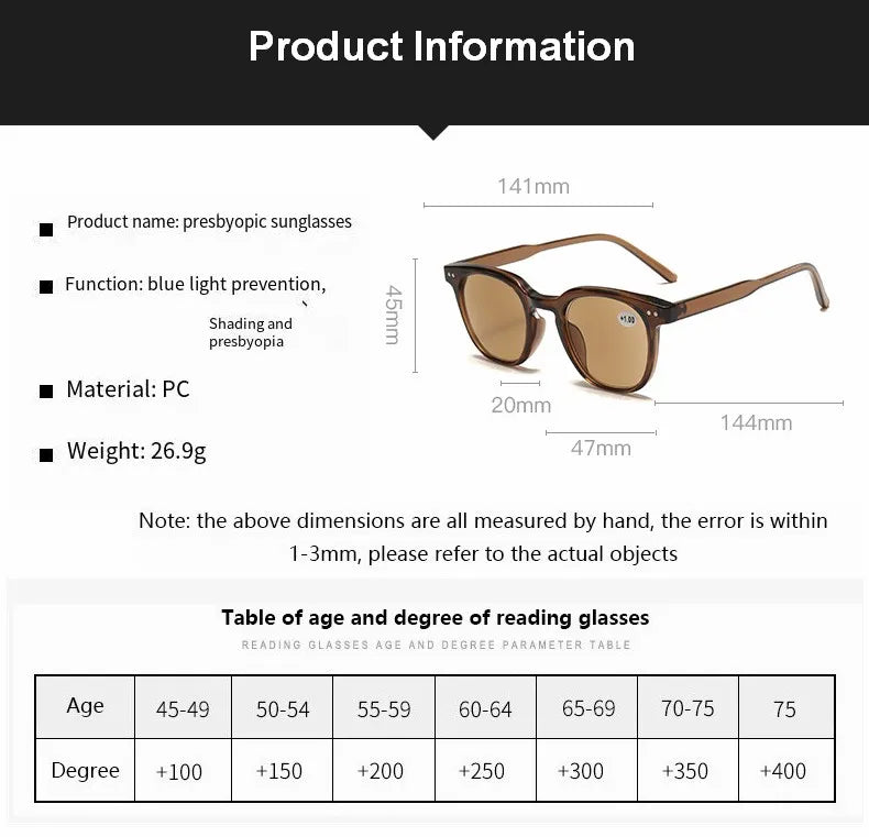 2025 Reading Sun Glasses For Women