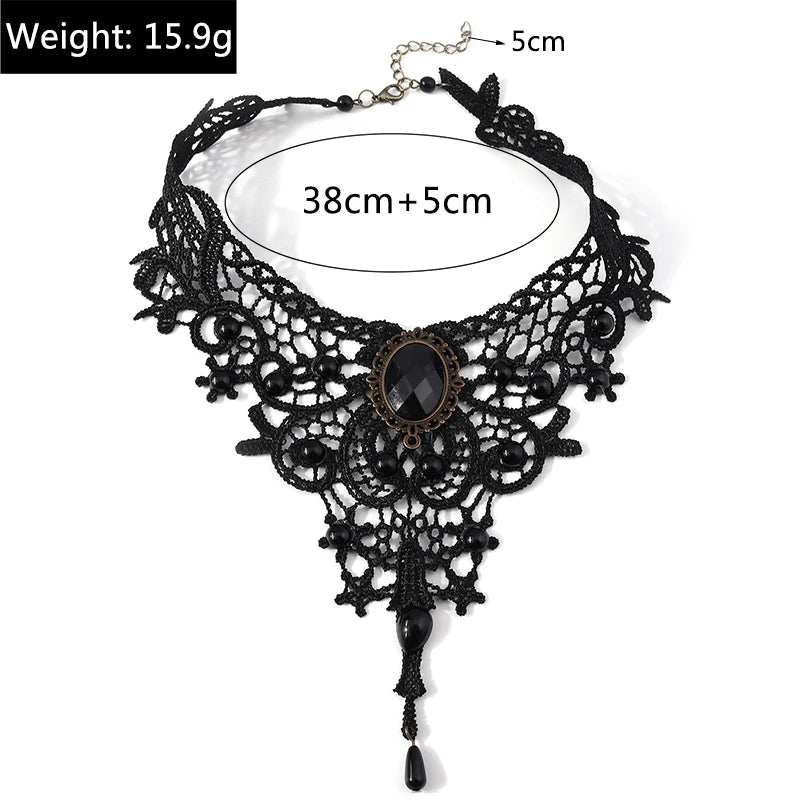Elegant Black Lace Necklace