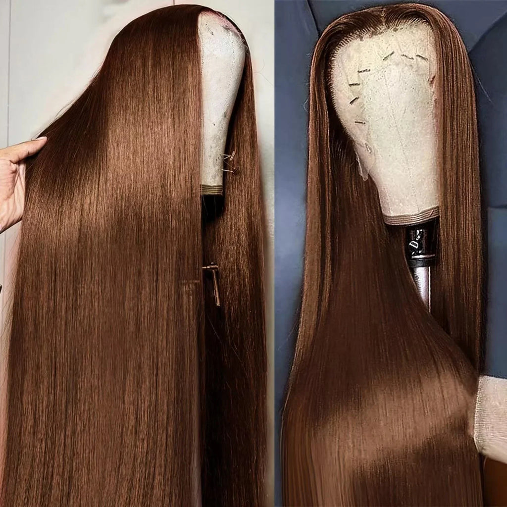 40 Inches Chocolate Brown Straight Lace Frontal
