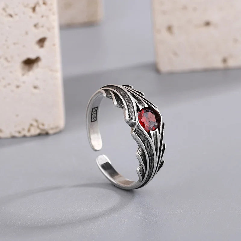 925 Sterling Silver Red