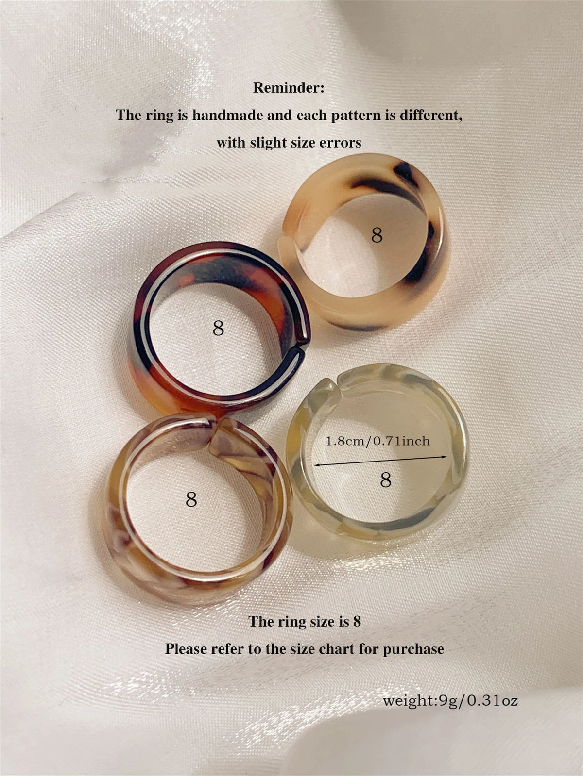 4-piece set of colorful