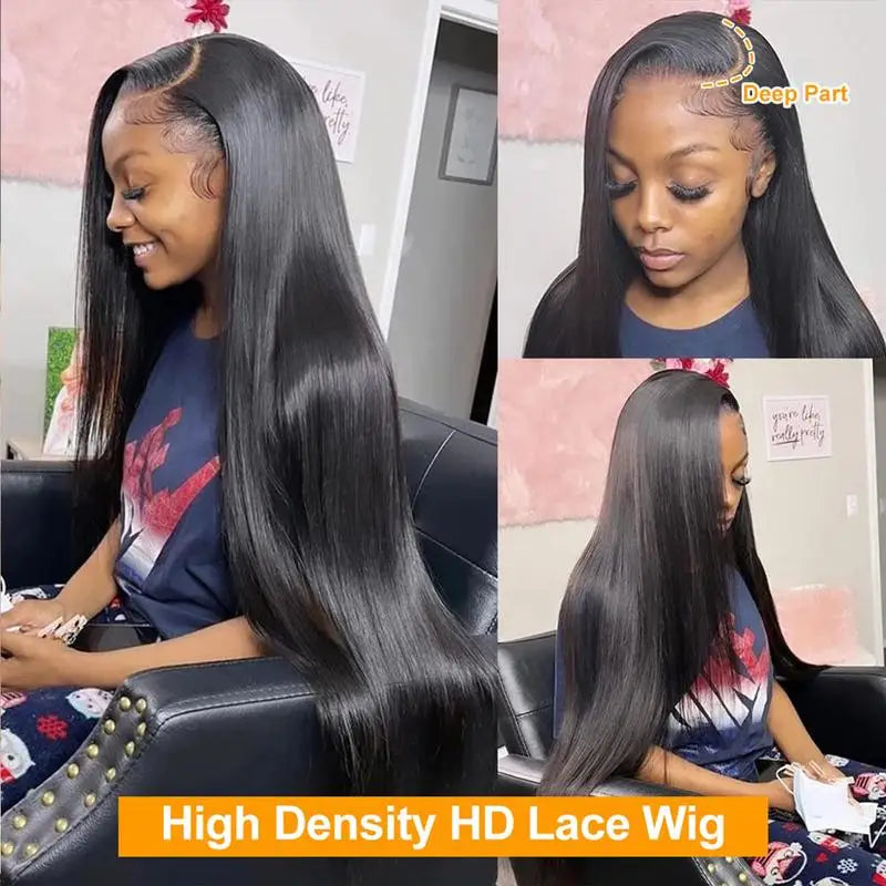 Natural Black Straight Lace Front Human Hair
