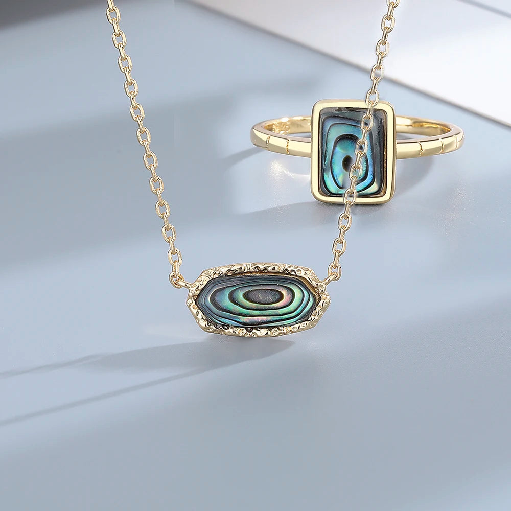 S925 Silver Wedding Ring Women Gold Color Necklace Rings Fine Jewelry Sets 18K Gold Plated Jewelri