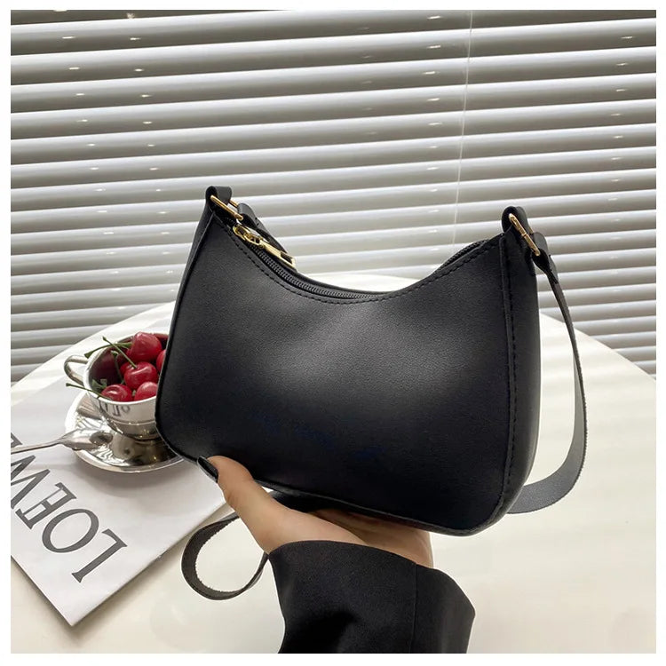 Fashionable and Trendy Solid-Color Handbag