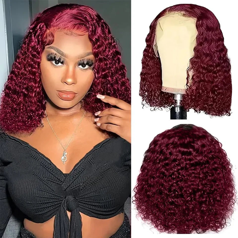 99j Burgundy Deep Bob Wig
