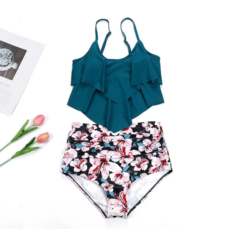 Swimwear Ruffles Women Suits