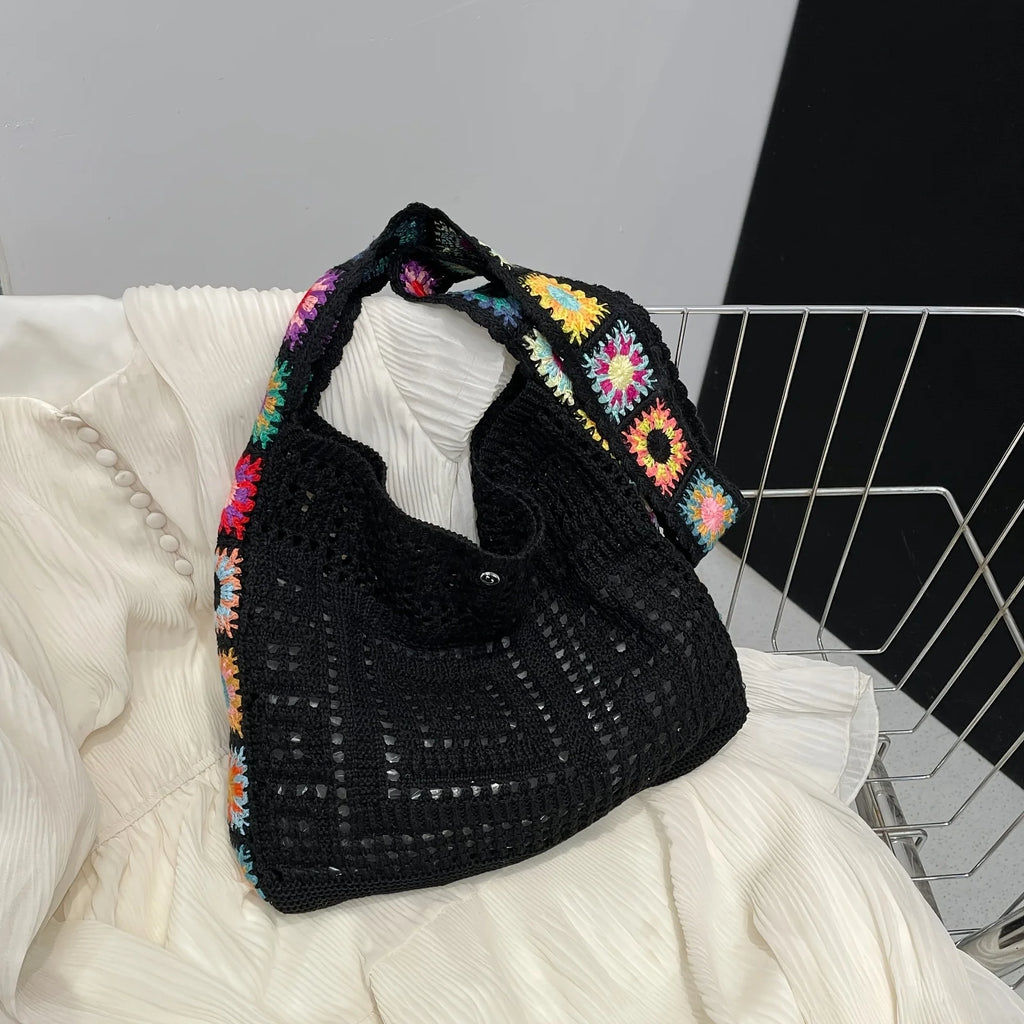 Women Handbag Fashionable Knitted Bags