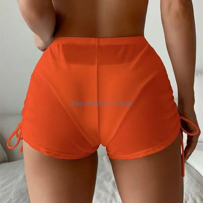 Womens Swim Shorts Solid Color