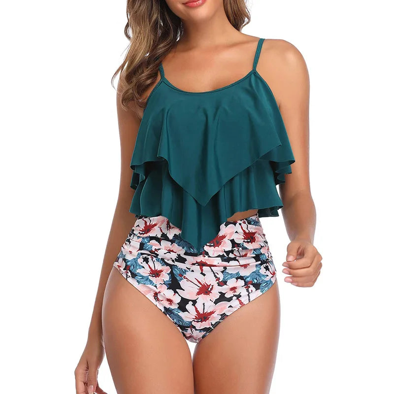 Swimwear Ruffles Women Suits