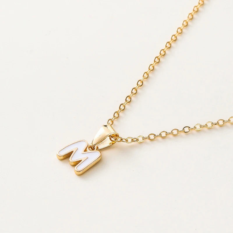 Name Initial Necklace For Women