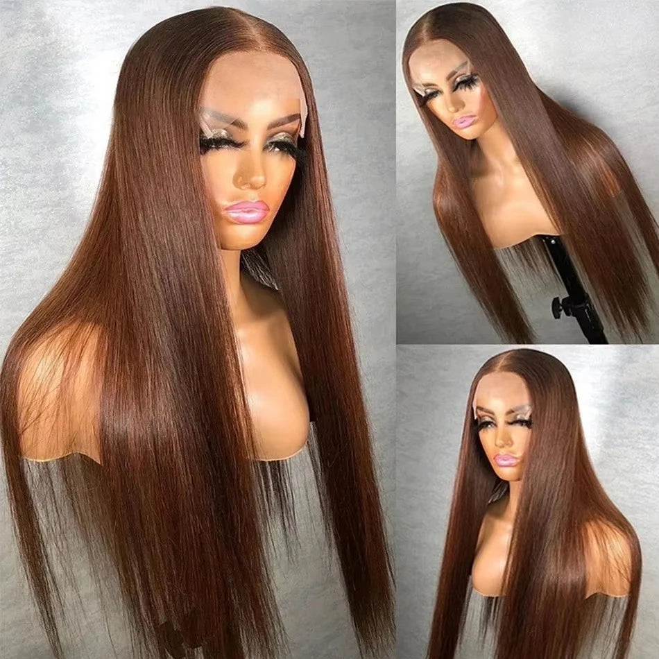 Brown Colored 13x6 Lace Front Human Hair