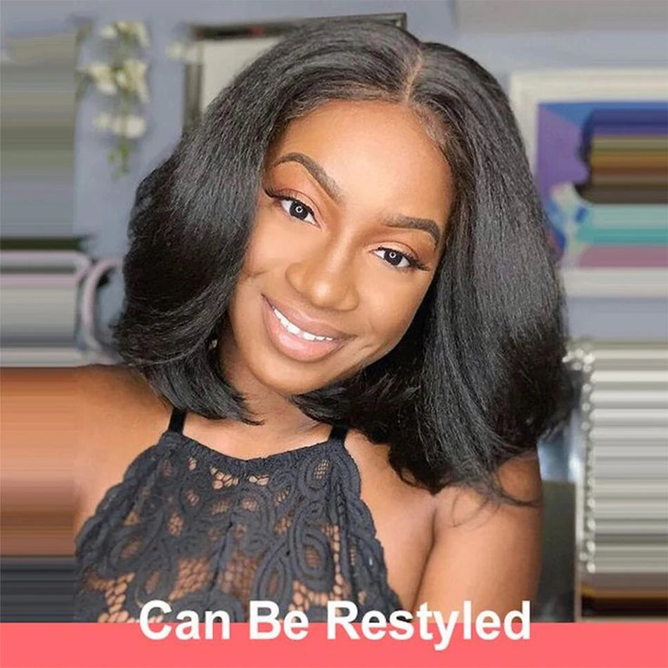 16A Kinky Straight Lace Front Human Hair