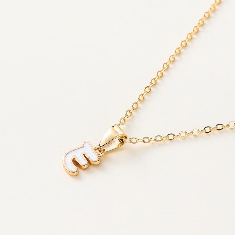 Name Initial Necklace For Women