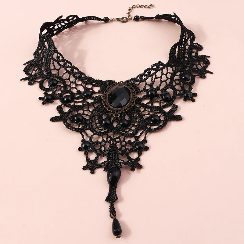 Elegant Black Lace Necklace