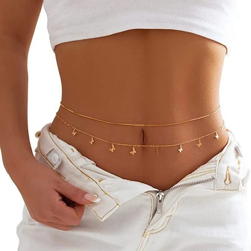 Fashion Simple Double Layer Bead Chain