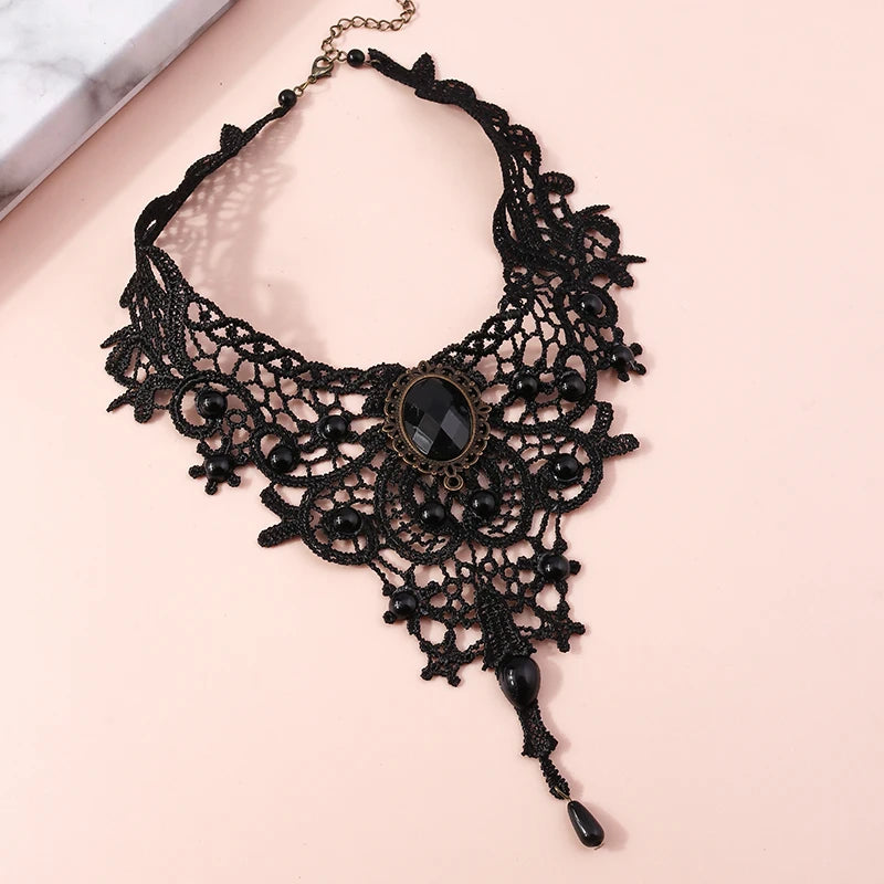 Elegant Black Lace Necklace