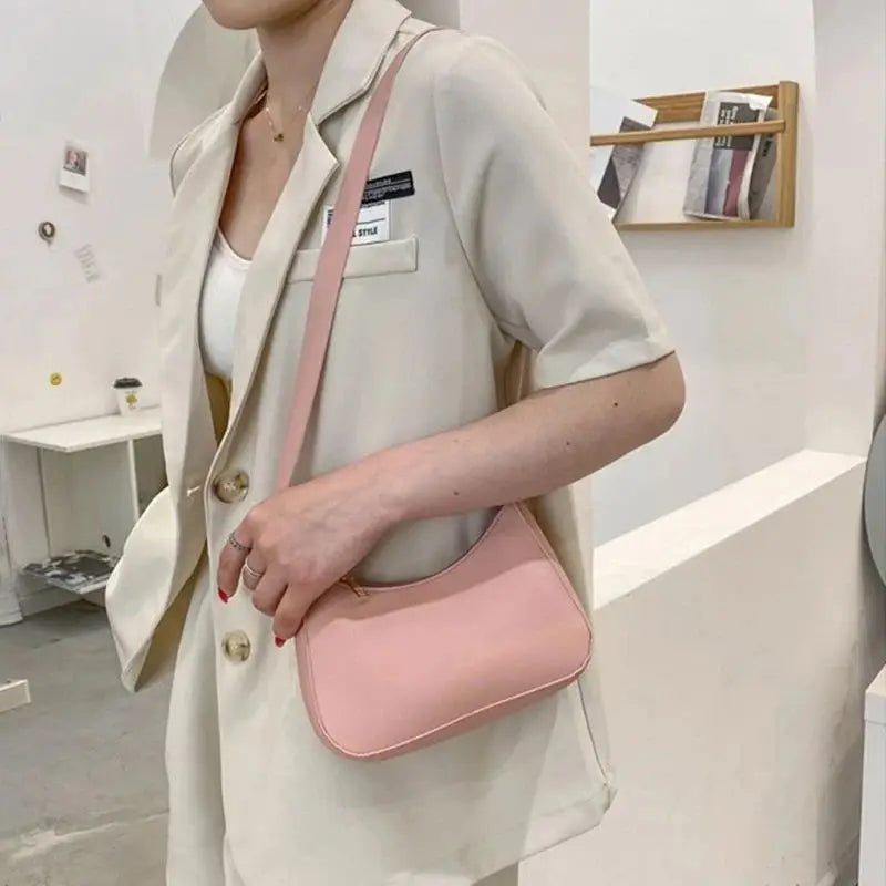 Fashionable and Trendy Solid-Color Handbag