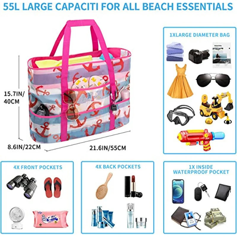 Large capacity beach bag